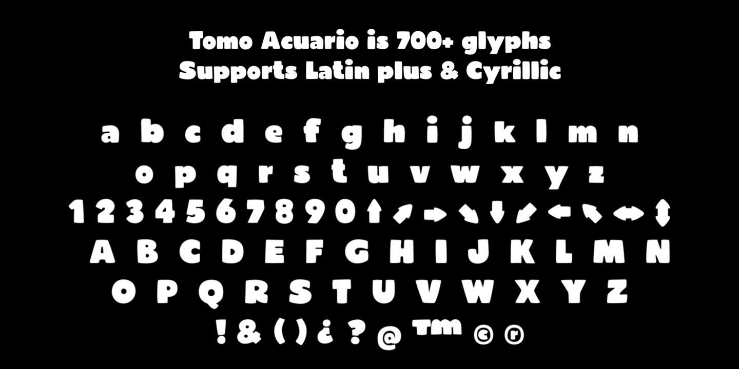 Example font TOMO Acuario #3